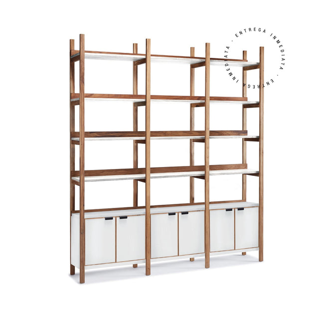 Biblioteca Escalera con Bajo Puertas - Entrega Inmediata - Talleres Sustentables