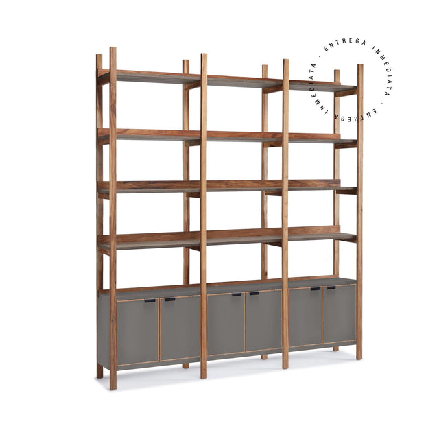 Biblioteca Escalera con Bajo Puertas - Entrega Inmediata - Talleres Sustentables