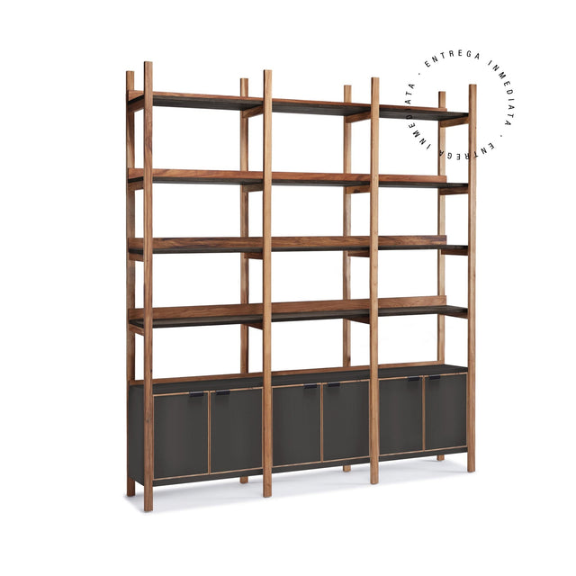 Biblioteca Escalera con Bajo Puertas - Entrega Inmediata - Talleres Sustentables
