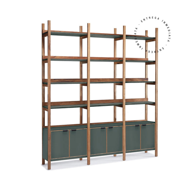 Biblioteca Escalera con Bajo Puertas - Entrega Inmediata - Talleres Sustentables