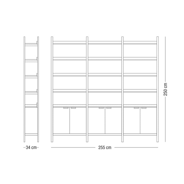 Biblioteca Escalera con Bajo Puertas - Talleres Sustentables