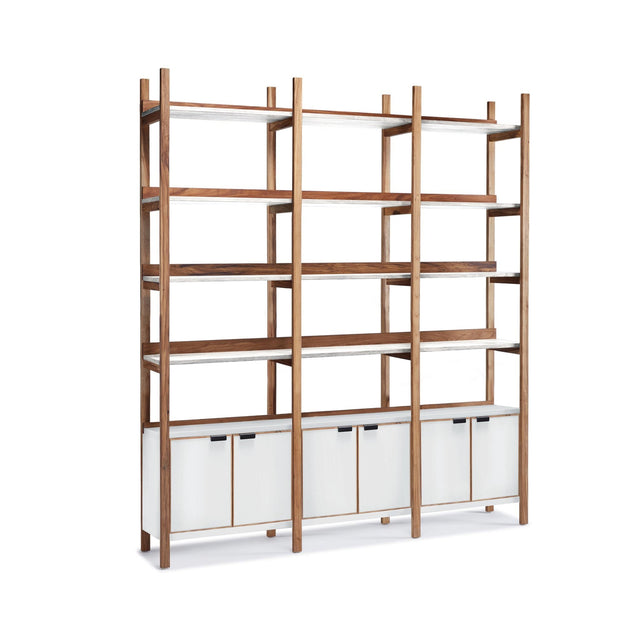 Biblioteca Escalera con Bajo Puertas - Talleres Sustentables