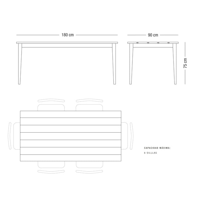 Mesa Palito Entablonada - Talleres Sustentables