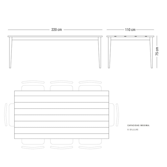 Mesa Palito Entablonada - Talleres Sustentables