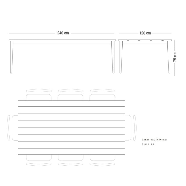 Mesa Palito Entablonada - Talleres Sustentables